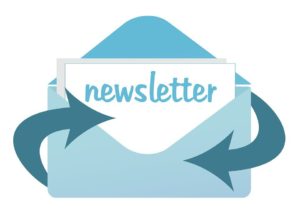 Blue newsletter icon