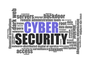 Cyber Securty, with a bunch of terms related to it.