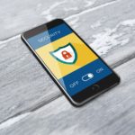 Security feature on mobile phone with On/Off option - make sure yours is turned on to protect your business from cyber attacks.