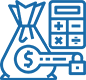 Calculator and Bag with Dollar Sign