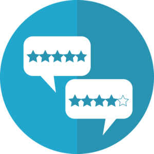 Rating cloud icons with starts