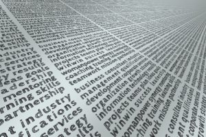 Different keyword revolving around business, development, information etc.
