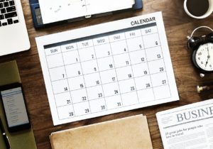 A calendar.