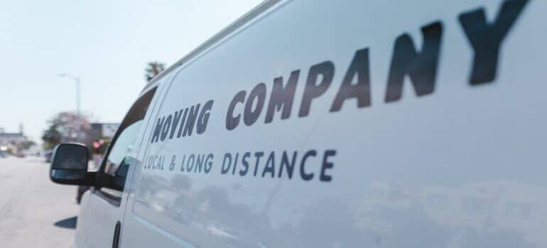 a moving company van