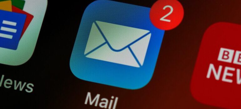 The mail application's icon.