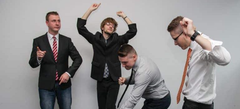 Group of employees having fun.
