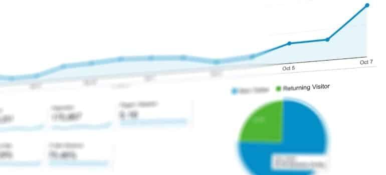 Screenshot of SEO analytics for an unknown website.