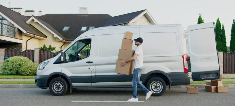 mover carrying a large box