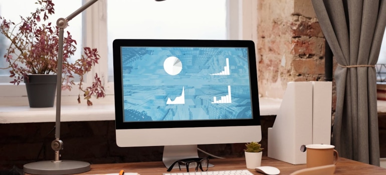 a computer screen with analytics on it