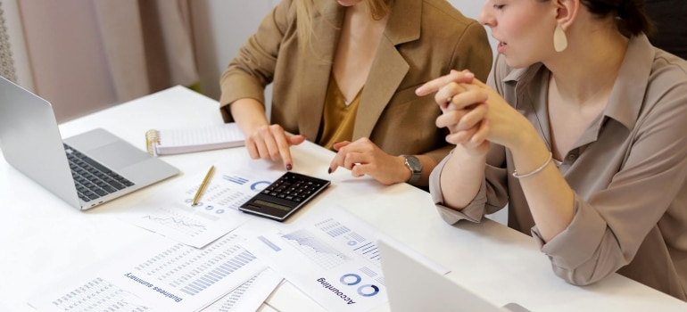 two women working in the office 