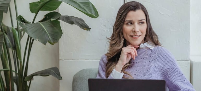 A person reading about the challenges of juggling moving operations and social media