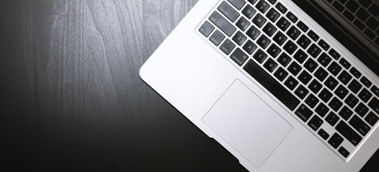 A keyboard of a laptop