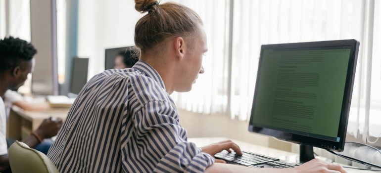 a man learning How to make your moving website multilingual 