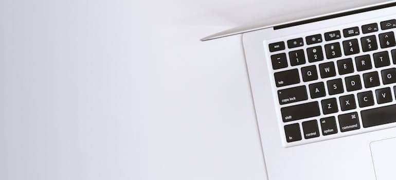 A laptop keyboard on a desk