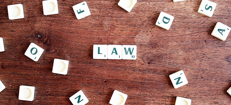 Letters spelling LAW