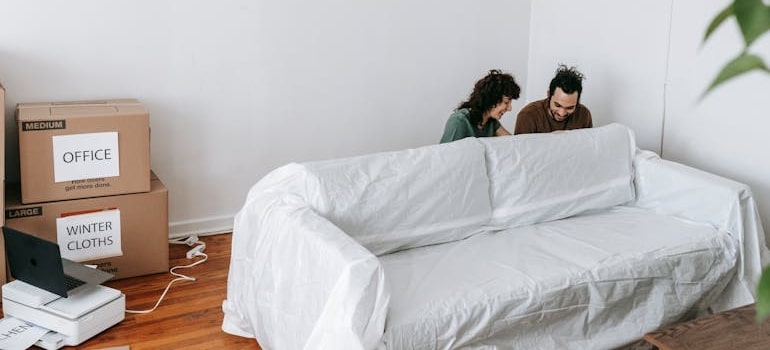 A couple preparing for a move