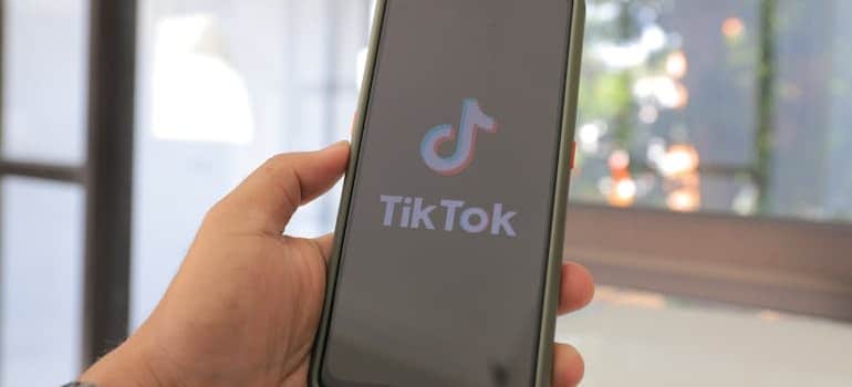 A person using TikTok
