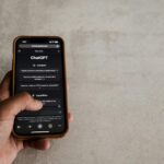 A person using ChatGPT on their smartphone
