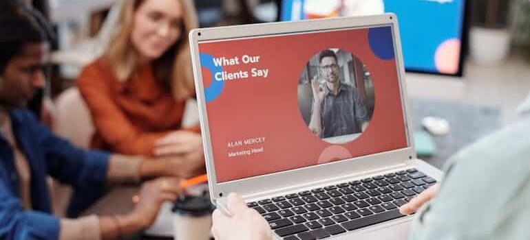 Testimonials on a website