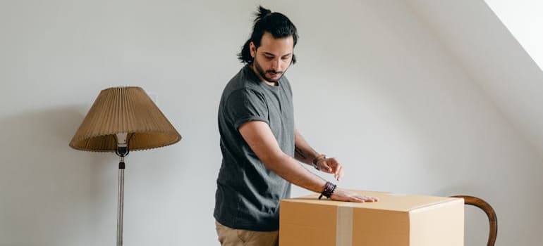 A person preparing for a relocation