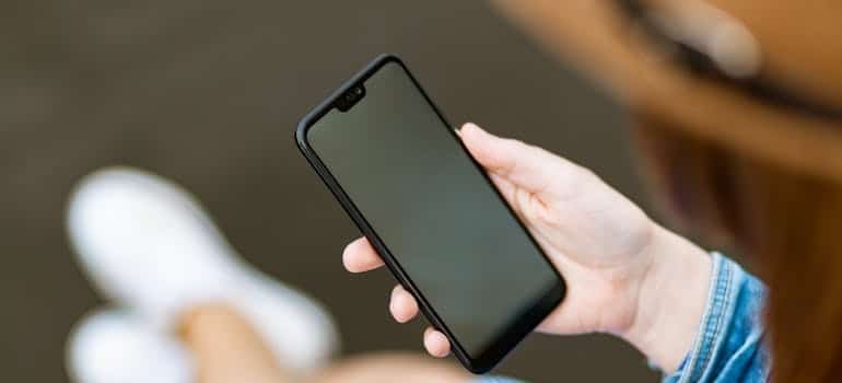 A person holding a smartphone