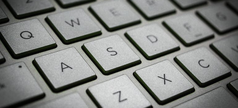 A grey keyboard