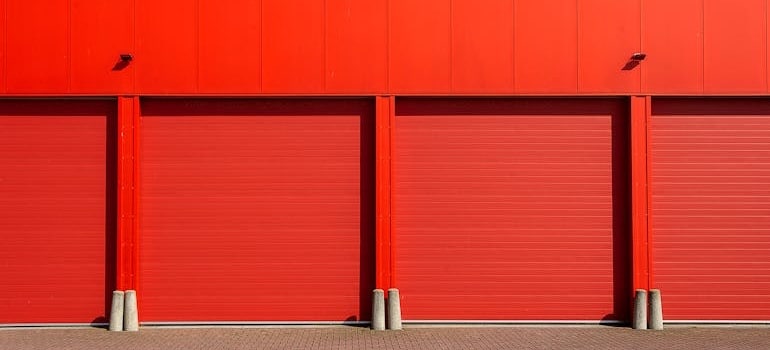 Red storage units