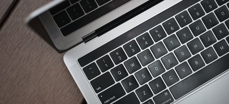 A laptop keyboard