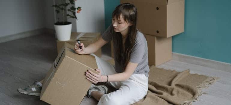 A person preparing for a move
